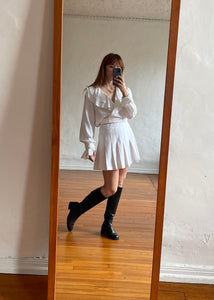 1980s White Pleated Tennis Skirt