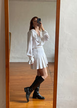 Load image into Gallery viewer, 1980s White Long Sleeve Wrap Blouse