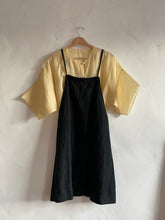 Load image into Gallery viewer, 1980s Yellow Sheer Raw Silk Boxy Blouse with Frog Closures