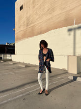 Load image into Gallery viewer, 1960s Blue Silk Brocade Robe Jacket
