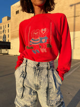 Load image into Gallery viewer, 1980s Red Teddy Bears Soft Raglan Sweatshirt