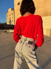 Load image into Gallery viewer, 1980s Acid Wash High Waisted Utility Jeans