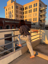 Load image into Gallery viewer, 1960s Heather Grey Blue Raglan Sportswear Sweatshirt w/ Striped Trim