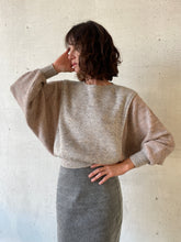 Load image into Gallery viewer, 1980s Oatmeal Batwing Waffle Knit Wool Sweater