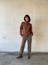 Load image into Gallery viewer, 1990s Brown Autumnal Space Dyed Knit Turtleneck Pullover Sweater