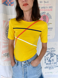 1980s Bright Yellow Bruce Lee Single Stitch Tee