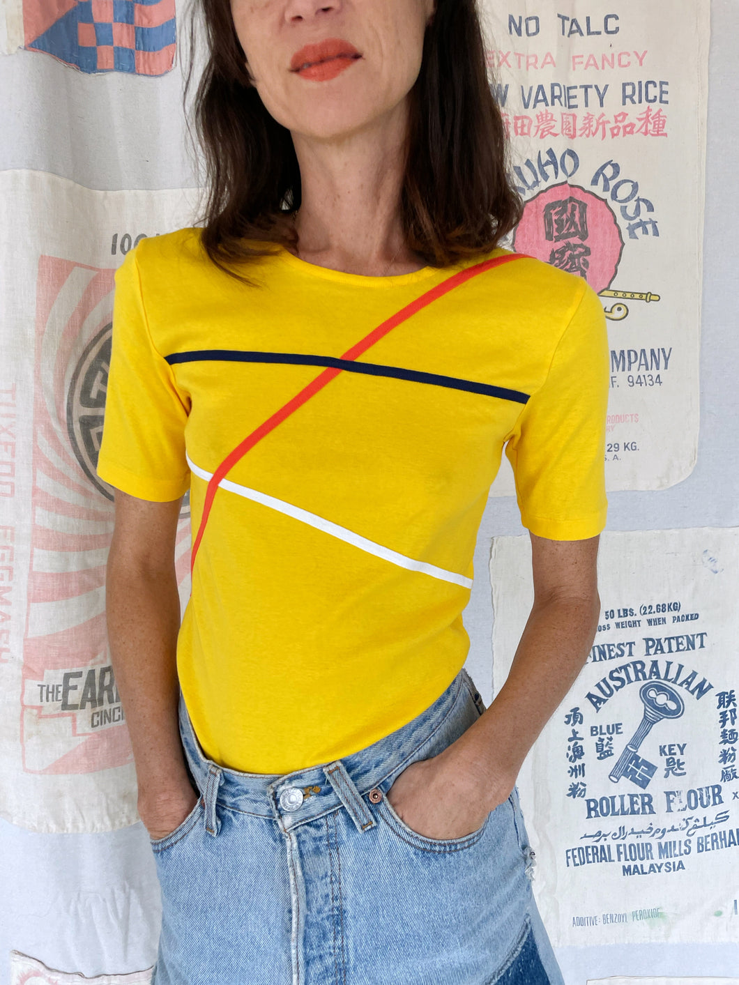 1980s Bright Yellow Bruce Lee Single Stitch Tee