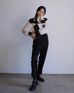 1970s Color Block Western Shirt