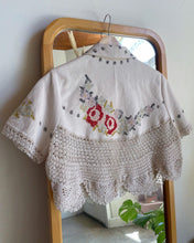 Load image into Gallery viewer, Antique Crochet Lace Crop Top | Medium