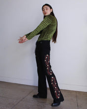 Load image into Gallery viewer, Y2K Manuel Cuevas Western Lace Up Embroidered Pants