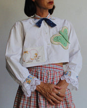 Load image into Gallery viewer, Antique Butterfly Patchwork Blouse