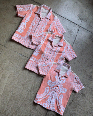 Peach Matelassé Trio