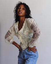 Load image into Gallery viewer, 1970s Victorian Lace Blouse