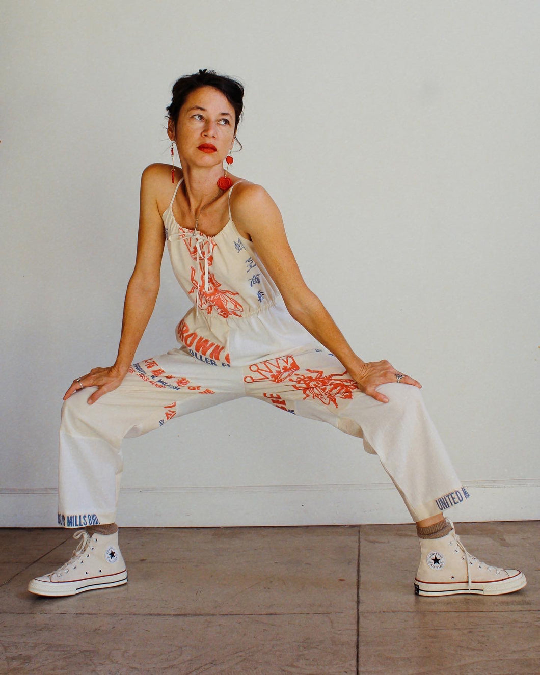 Queen Bee Flour Sack Jumpsuit - Size M