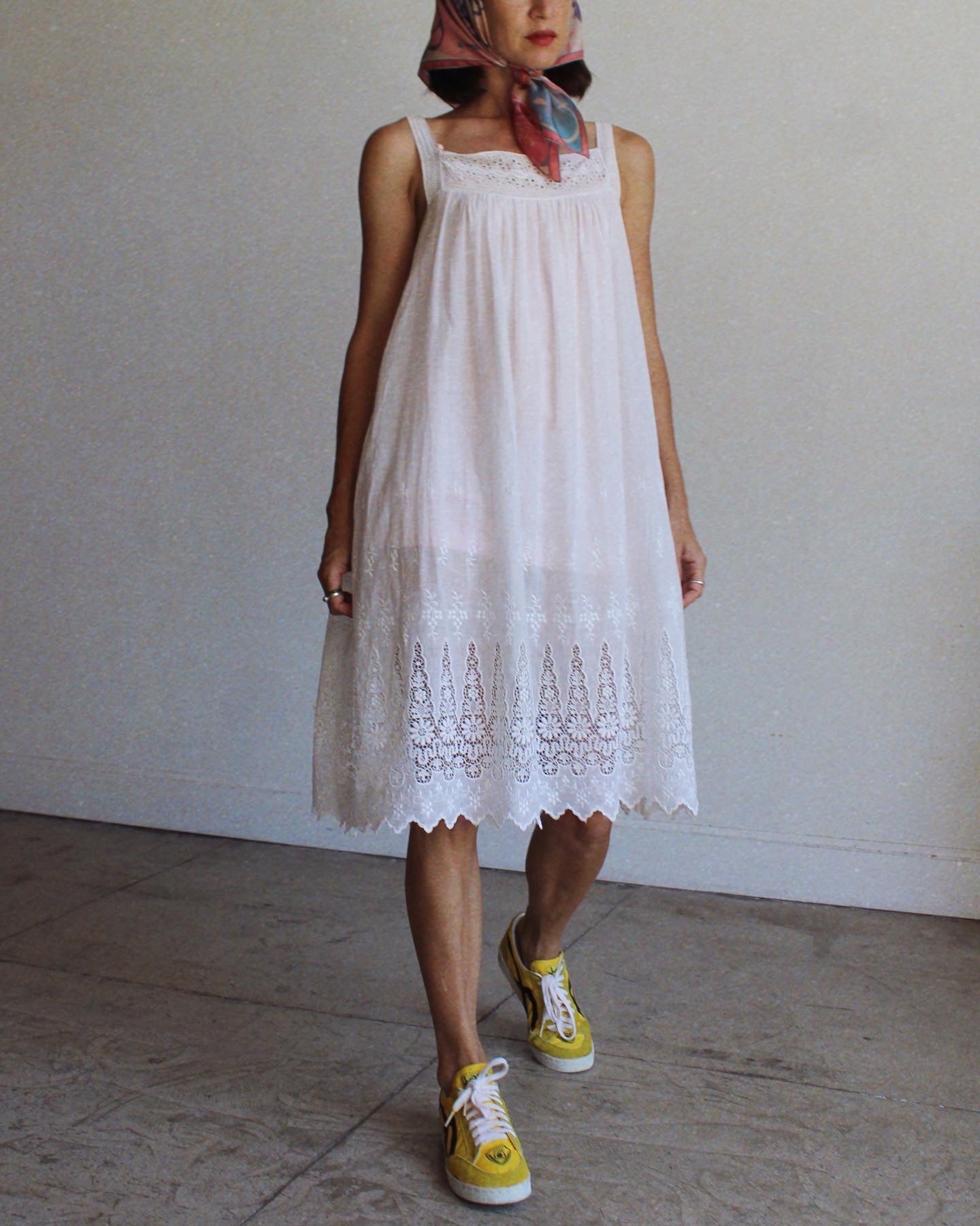 Antique Batiste Cotton Chemise Dress – 3 Women