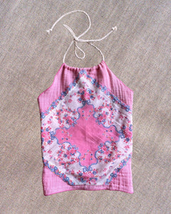 Pink Hankie Halter Tops