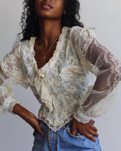 Load image into Gallery viewer, 1970s Victorian Lace Blouse