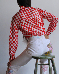 Saks Fifth Avenue Checkered Blouse