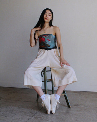 Vintage Silk Floral Scarf