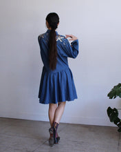 Load image into Gallery viewer, 1980s Denim Sequin Dress
