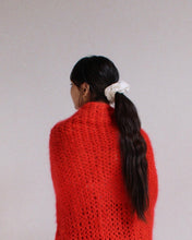 Load image into Gallery viewer, 1970s Neon Red Crochet Knit Shawl