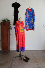 Load image into Gallery viewer, 1980s Oscar de la Renta Red Gold Medallion Print Caftan
