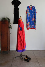 Load image into Gallery viewer, 1980s Oscar de la Renta Red Gold Medallion Print Caftan