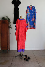 Load image into Gallery viewer, 1980s Oscar de la Renta Red Gold Medallion Print Caftan