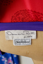 Load image into Gallery viewer, 1980s Oscar de la Renta Red Gold Medallion Print Caftan