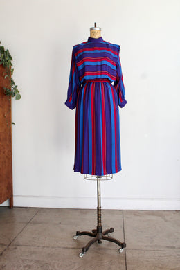 1970s California Girl Striped Dress