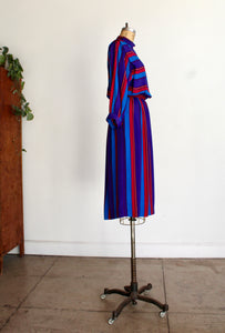 1970s California Girl Striped Dress