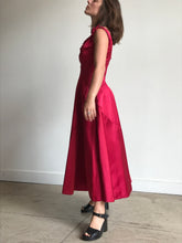 Load image into Gallery viewer, 1950s Harlene Raspberry Pink Silk Satin Couture Gown