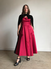 Load image into Gallery viewer, 1950s Harlene Raspberry Pink Silk Satin Couture Gown