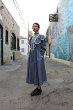 Load image into Gallery viewer, 1970s Jessica McClintock Blue Silk Victorian Dress