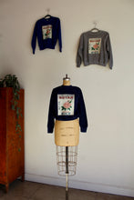 Load image into Gallery viewer, Botan Rice Blue Vintage Raglan Sweatshirt - XS