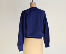 Load image into Gallery viewer, Botan Rice Blue Vintage Raglan Sweatshirt - XS