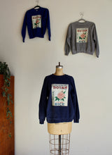 Load image into Gallery viewer, Botan Rice Blue Vintage Raglan Sweatshirt - M/L