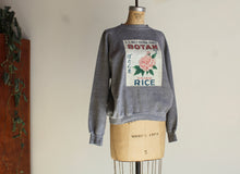 Load image into Gallery viewer, Botan Rice Grey Vintage Raglan Sweatshirt - M