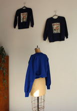 Load image into Gallery viewer, Botan Rice Blue Vintage Raglan Sweatshirt - S