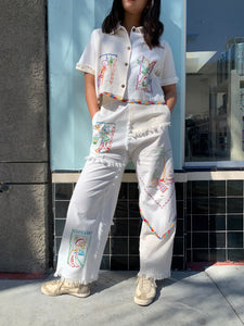 Mexican Cowboy Days of the Week Fringe Crop Top