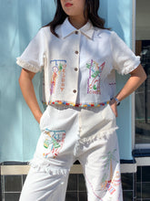 Load image into Gallery viewer, Mexican Cowboy Days of the Week Fringe Crop Top