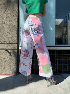 Lake Side Patchwork Grass Feed Pants