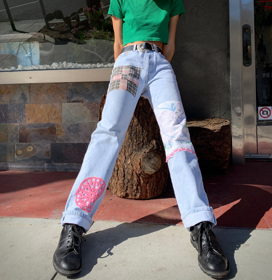 Belle and the Birdie Patchwork Levi's 501