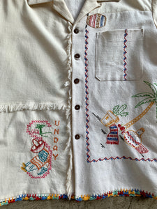 Mexican Cowboy Days of the Week Linen Fringe Shirt