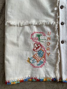 Mexican Cowboy Days of the Week Linen Fringe Shirt