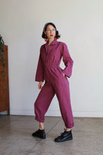 Load image into Gallery viewer, 1980s Plum Coveralls Jumpsuit