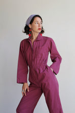 Load image into Gallery viewer, 1980s Plum Coveralls Jumpsuit