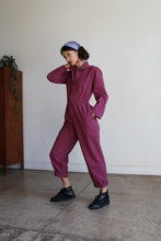 Load image into Gallery viewer, 1980s Plum Coveralls Jumpsuit