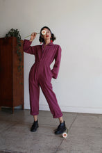 Load image into Gallery viewer, 1980s Plum Coveralls Jumpsuit
