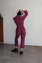 Load image into Gallery viewer, 1980s Plum Coveralls Jumpsuit